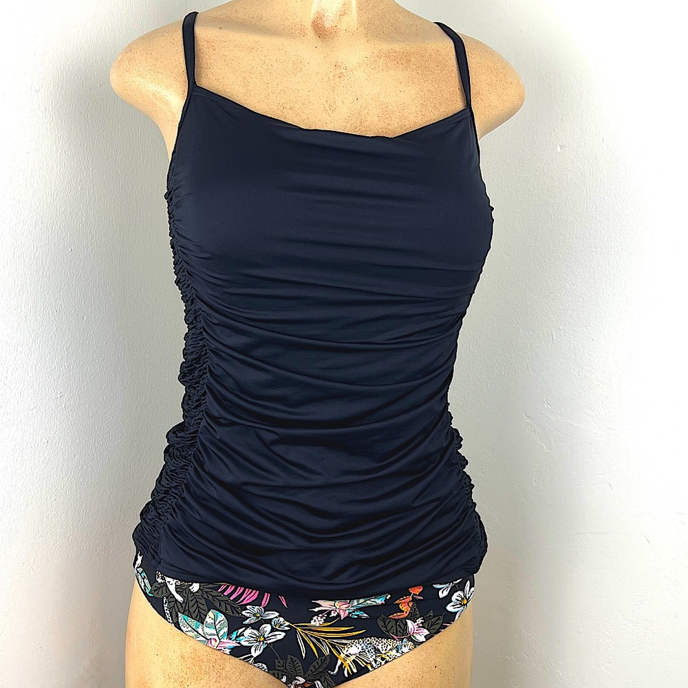 DKNY SWIM, Black Tankini Top, (M)